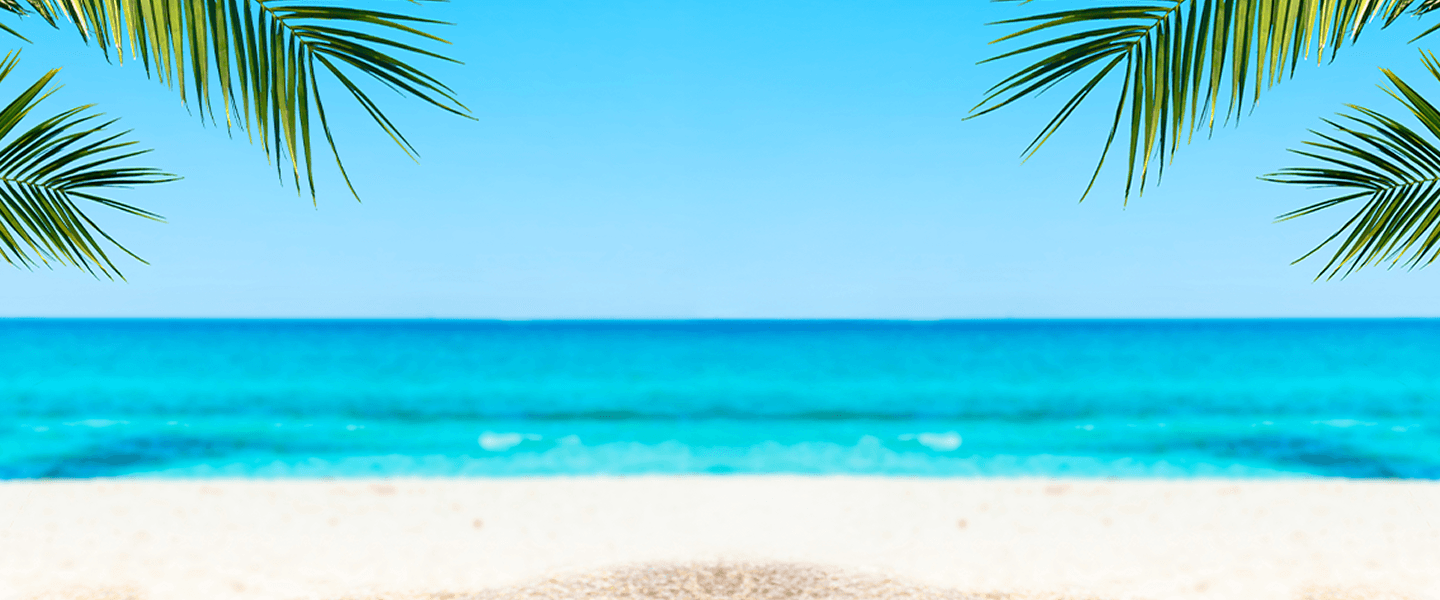 Beach in the background